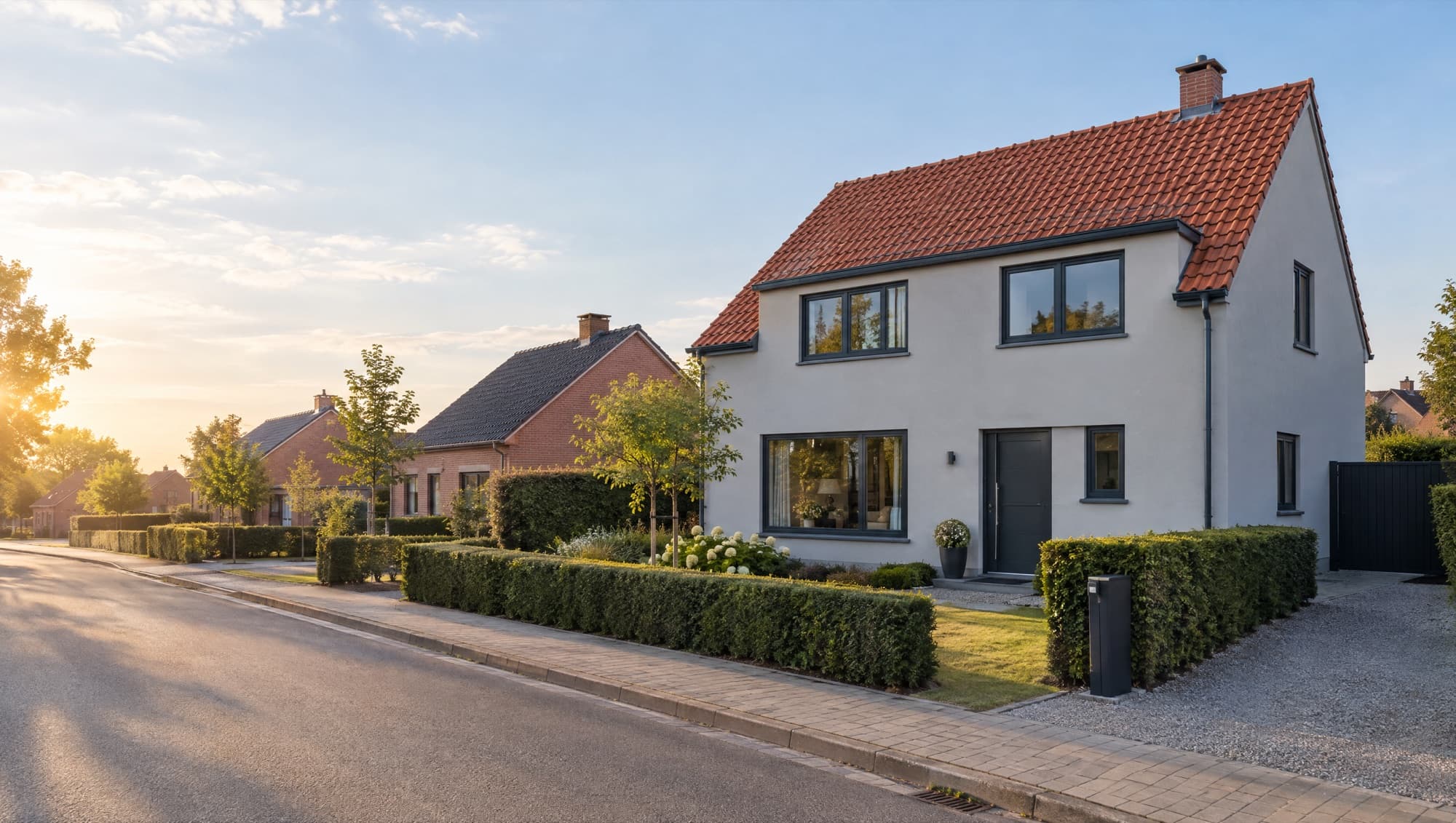 Woning in Vlaams-Brabant met nieuwe crepi-gevel, geplaatst door Nova Gevels